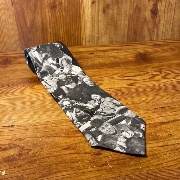 Ralph Marlin Men’s Tie Three Stooges Antics 1994 Tie - Picture 1 of 6